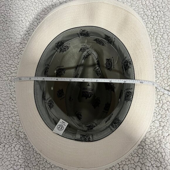 Stetson Godfather Feathered White/Cream Hat, Size Large - Picture 12 of 13